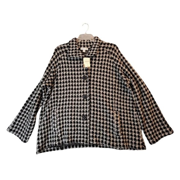 Coldwater Creek Houndstooth Jacket NWT Size 2x Women's - Picture 1 of 15